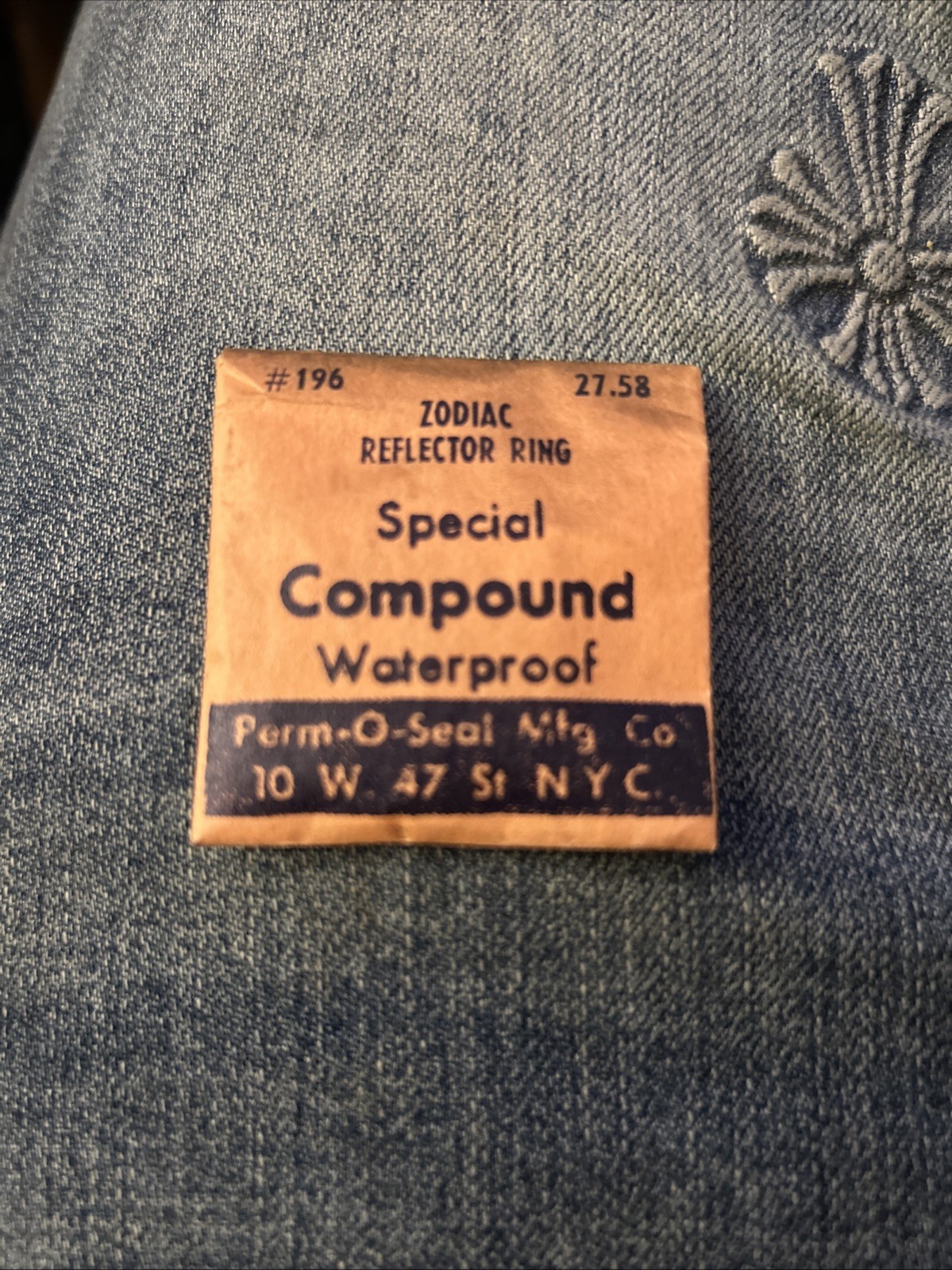Vintage Nos Zodiac Crystal 27.58mm