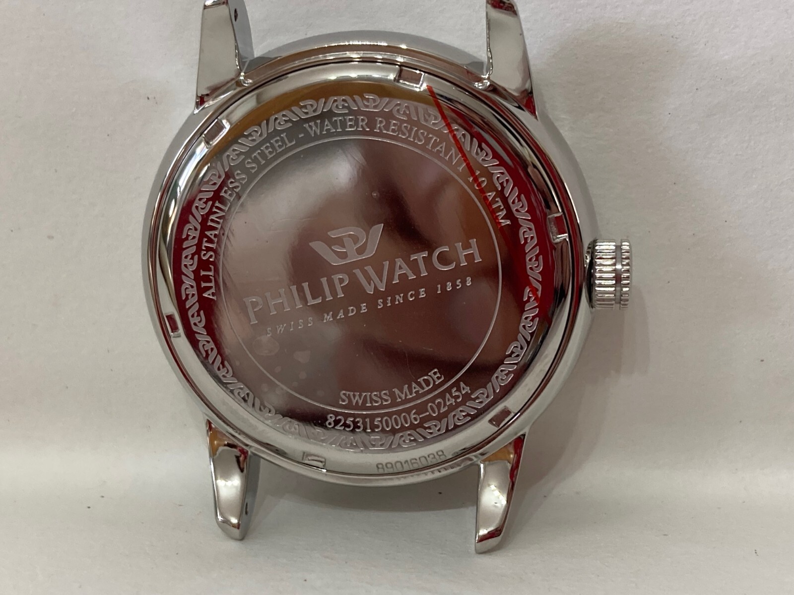 SPARE PARTS ACCESSORY STEEL CASE PHILIP WATCH CARIBE NEW.13