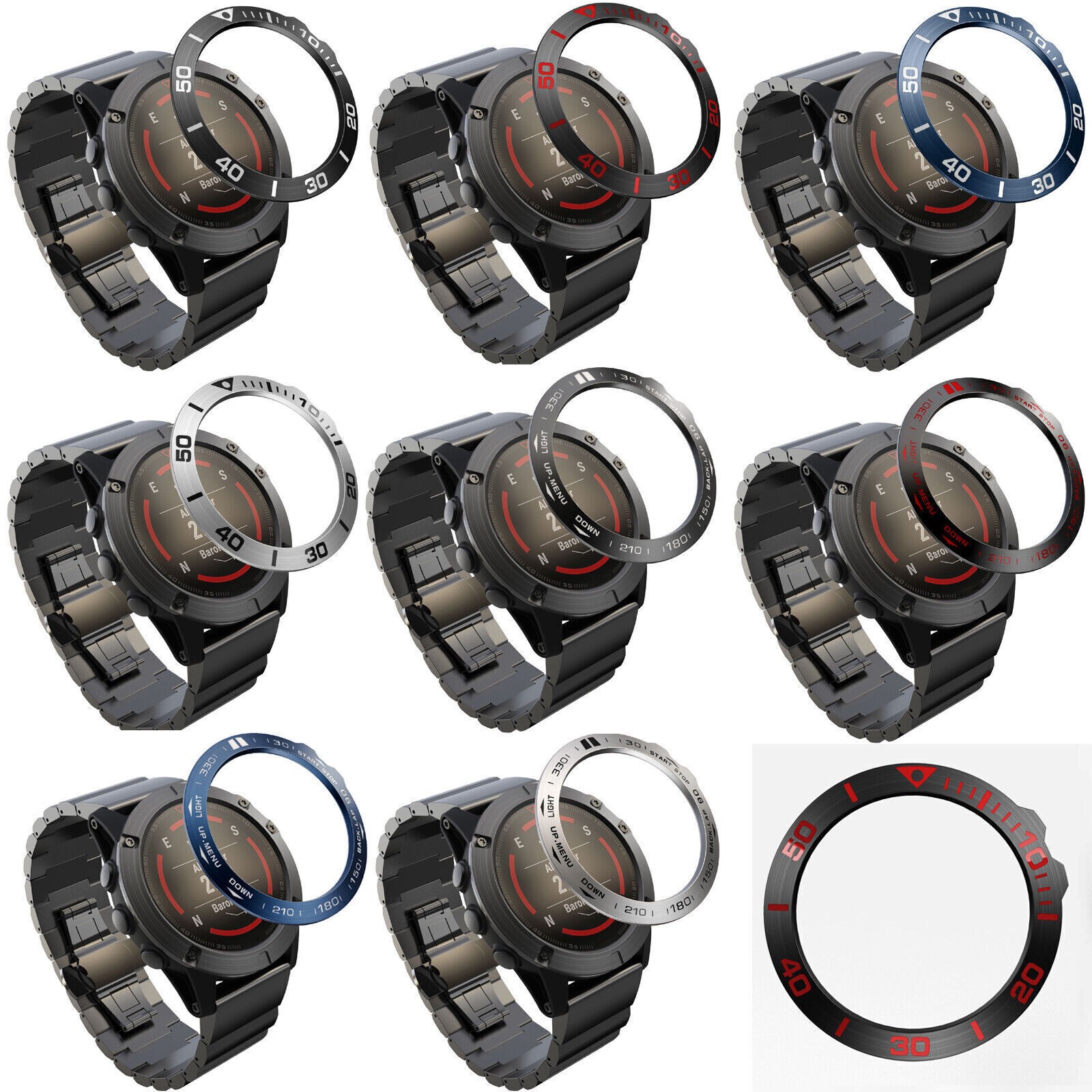 Metal Bezel Ring Guard Bumper Cover Frame Fit For Garmin Fenix 5X /5X Plus Watch