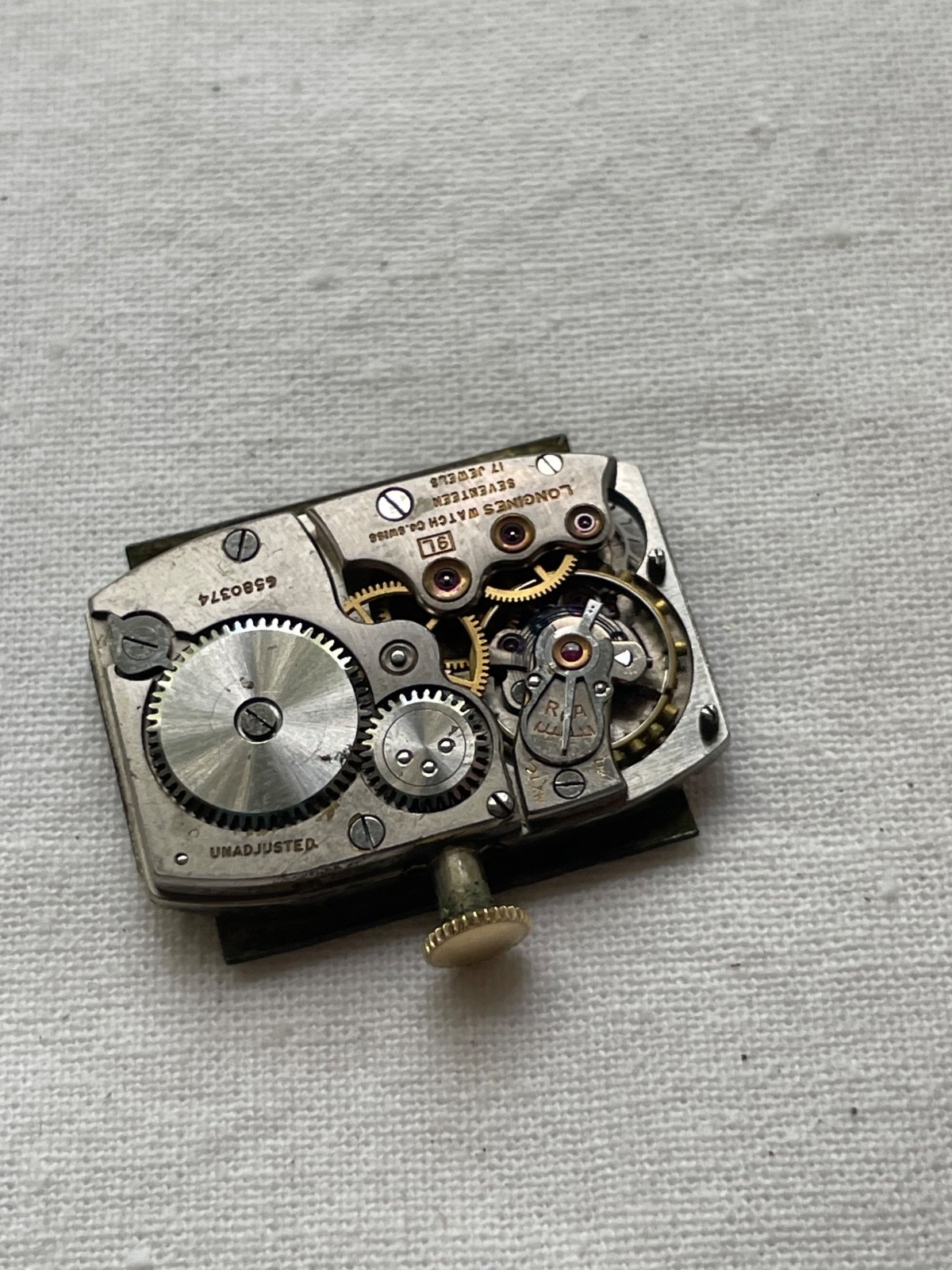 Longines 9L – movement for mens watch RUNS, lot 1806