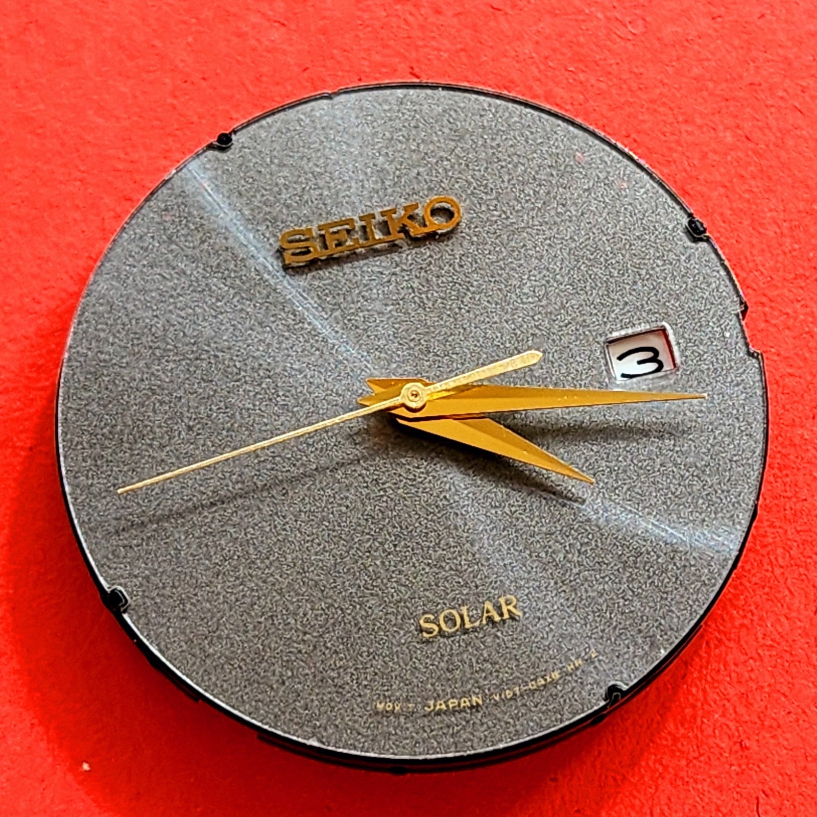 Seiko Solar Watch Movement V157 Quartz Dial Hands For Parts