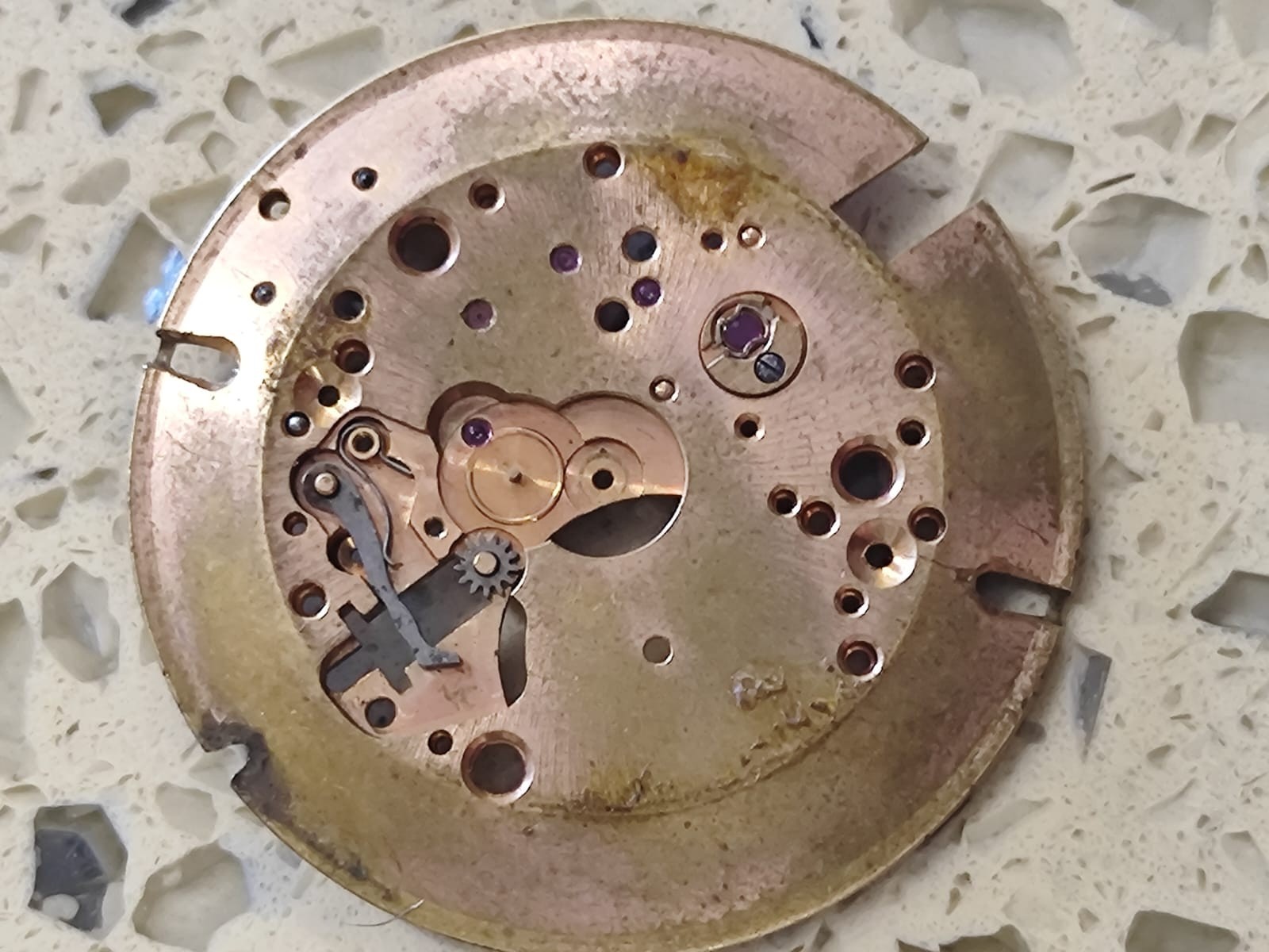 Vintage Omega CAL 30.10 RA BUMPER Parts Main Plate part 1000 For parts