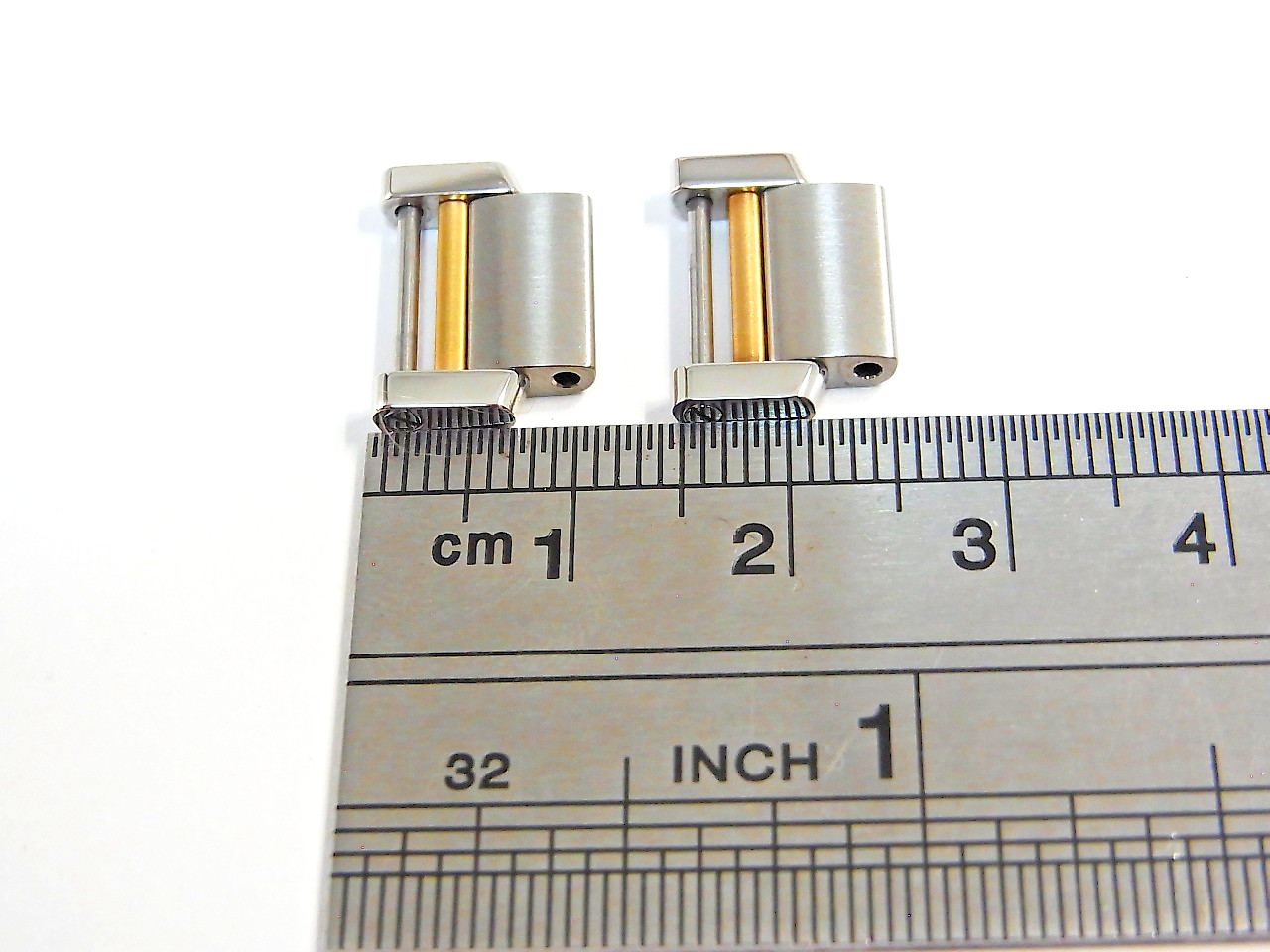 Cartier Tank Francaise 14.5mm 18K SS Genuine Link SM Watch Band 2pcs set Mint (a
