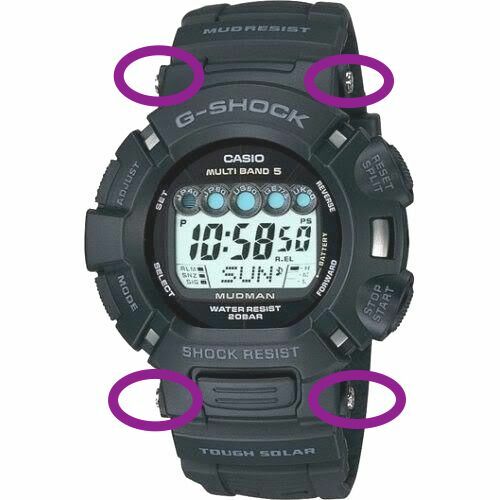 Casio G-Shock GW9000 GW9000A GW9000Y GW9010 GW9010R GW9025C watch band screw