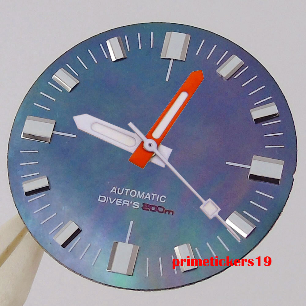 28.5mm Watch Dial Sterile Face Hands Green Luminous Fit NH35 ETA2824 PT5000 Movt