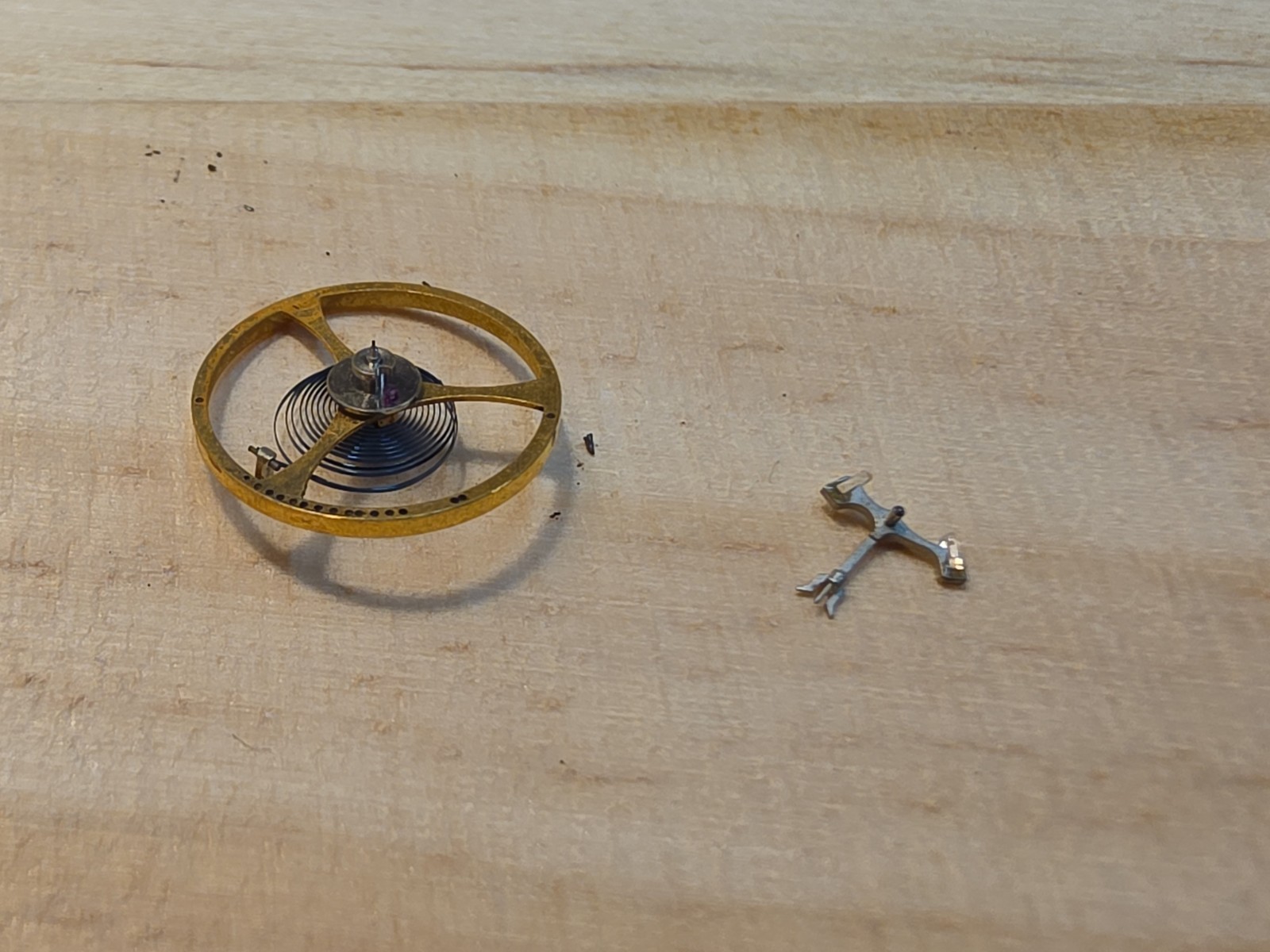 Lot Of Zodiac Cal 50/Landeron 248 Chrono Movement Parts-Balance Wheel, Bridges..