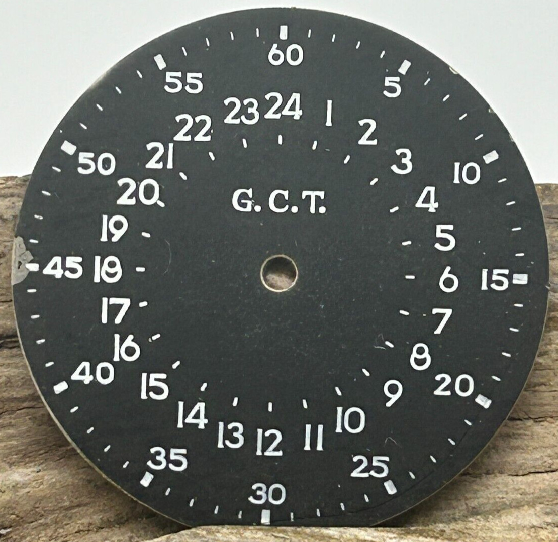 HAMILTON G.C.T. BLACK POCKET WATCH DIAL ARABIC NUMERAL INDICES 42.7mm (OQ2)