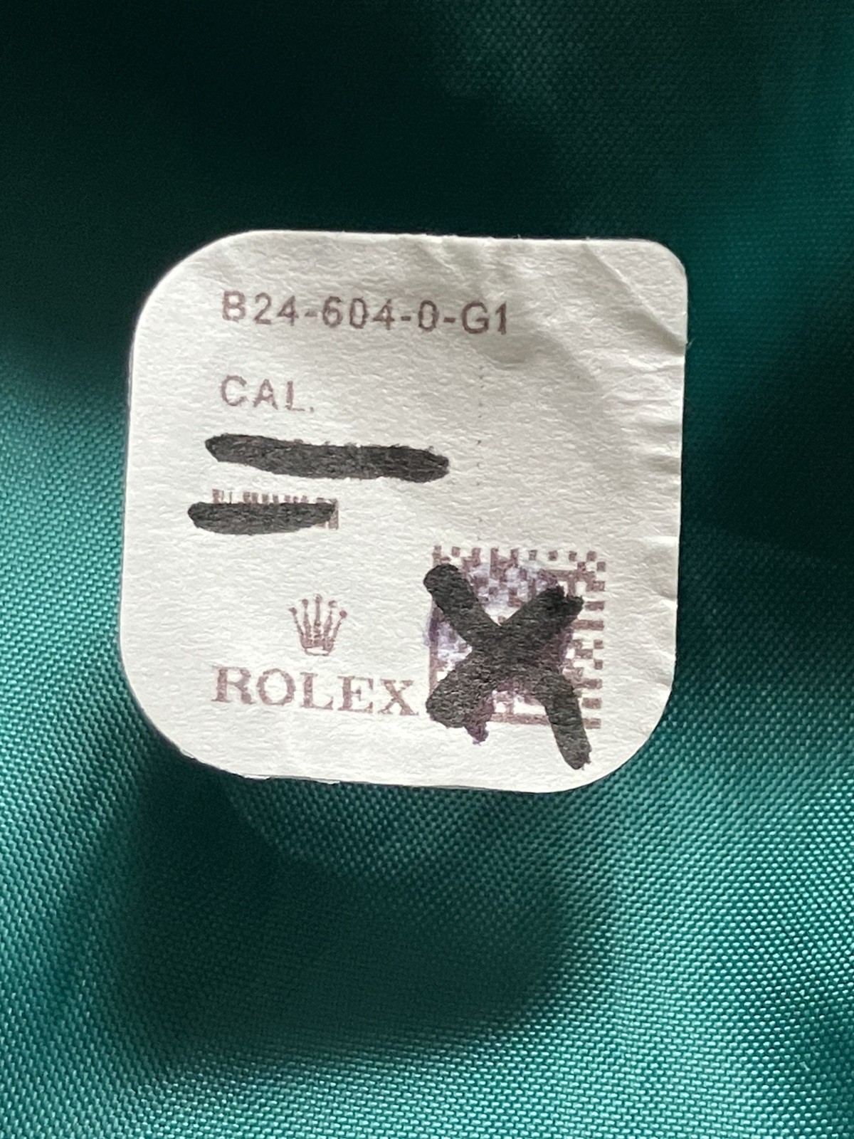 New Genuine Rolex steel 6mm crown ref# B24-604-0-G1 accidentally opened package