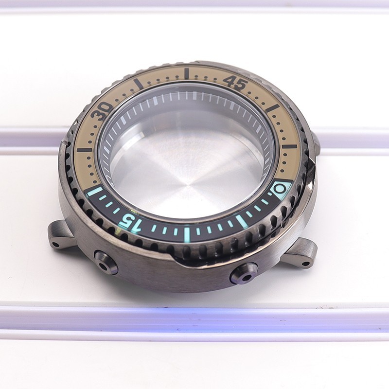 43.3mm Sapphire Steel Modify Tuna Baby Mod Watch Case Chapter Ring For NH35 NH38
