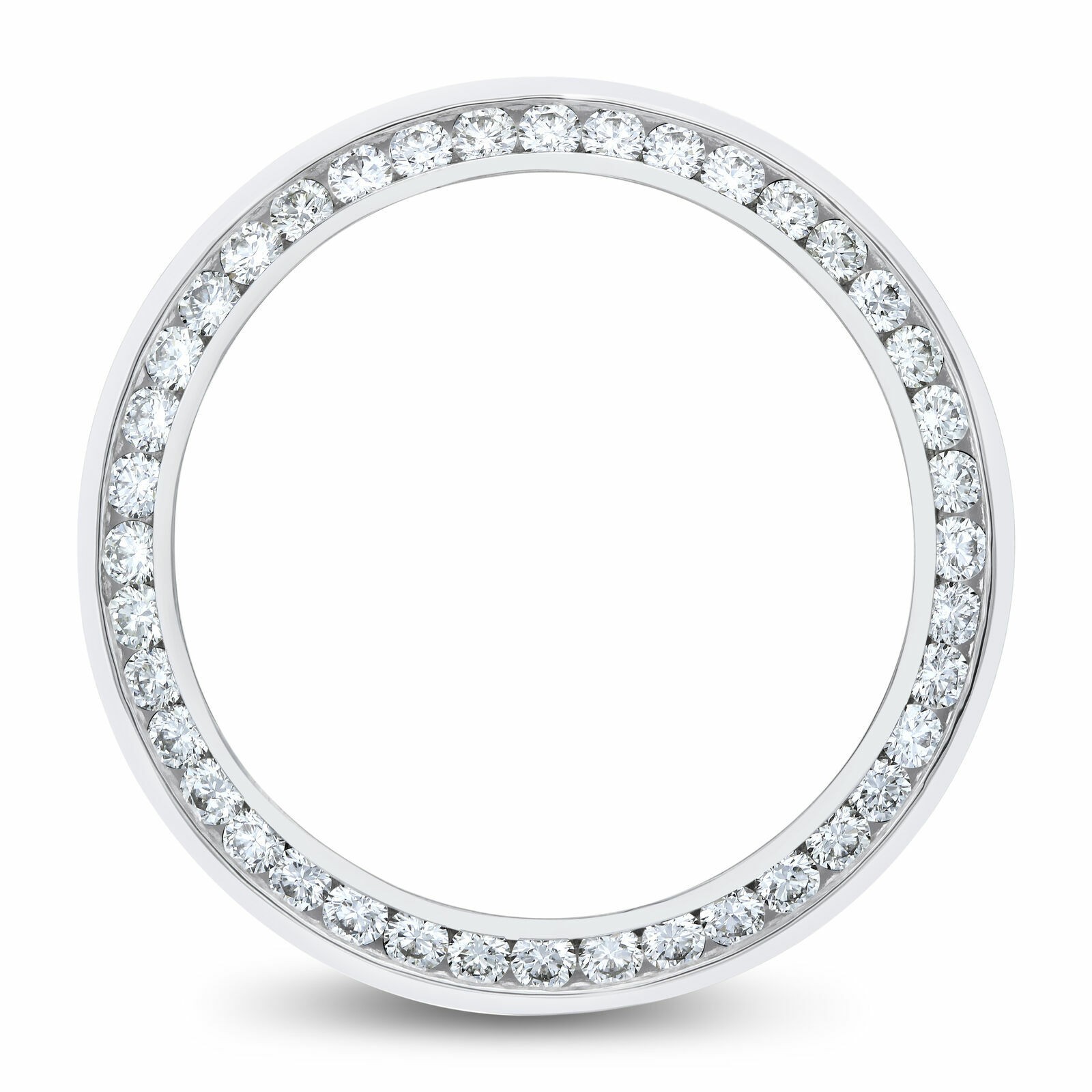 3CT CHANNEL SET NATURAL DIAMOND BEZEL 18KW FOR 36MM ROLEX DATEJUST, PRESIDENT