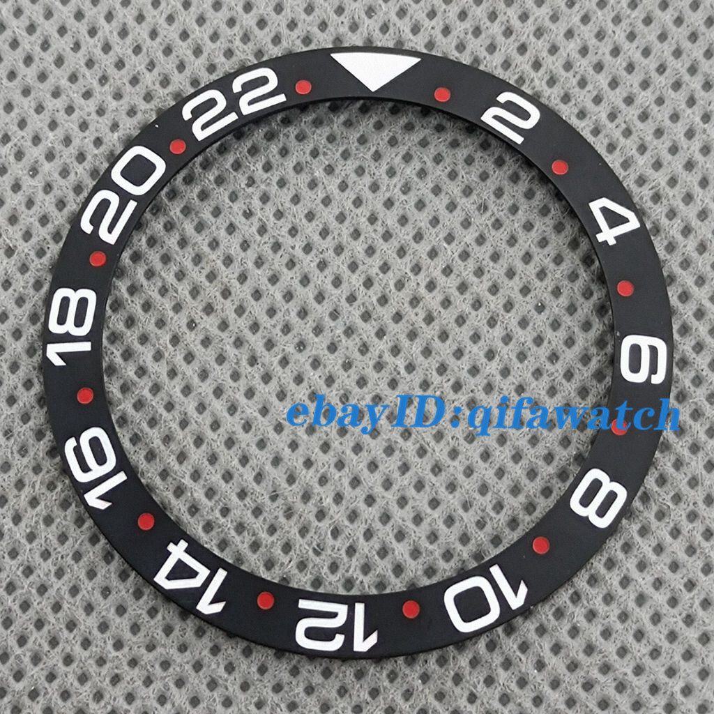 38mm black blue green ceramic watch bezel GMT insert for 40mm automatic watches