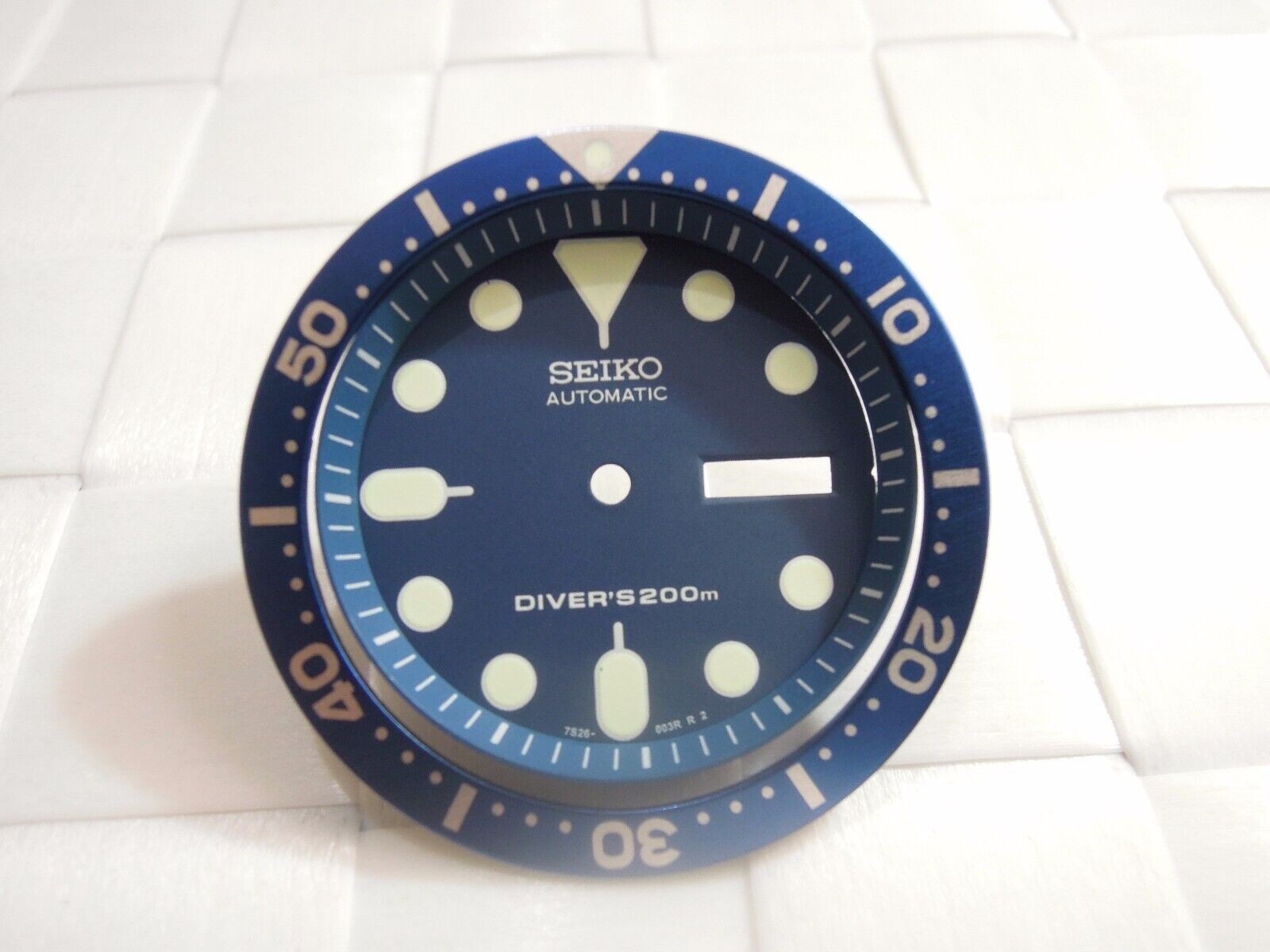 NEW BLUE BEZEL INSERT 38MM LARGE DIVERS SKX007-009 /7002-7001/6309-7040 WATCH