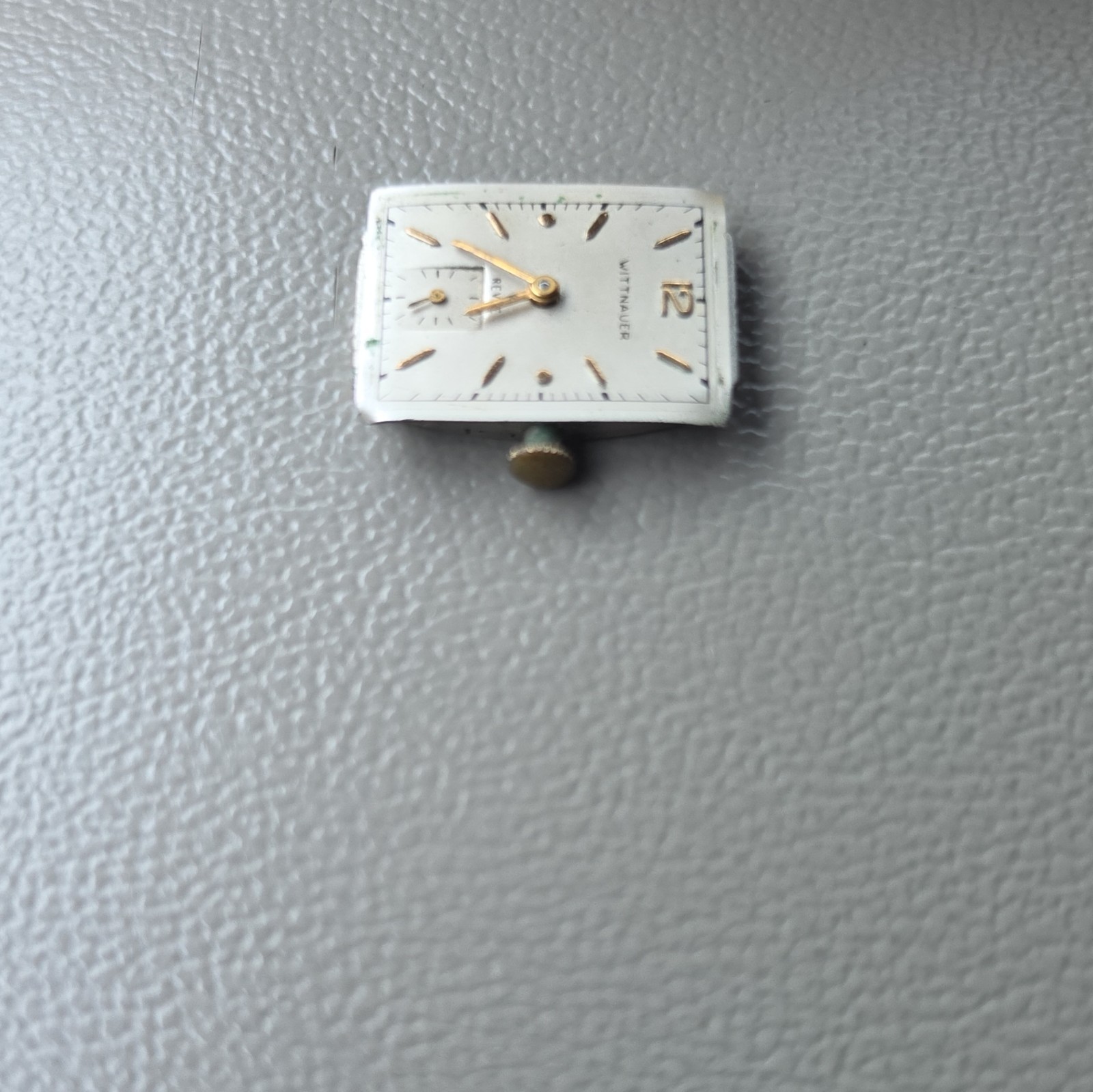 Wittnauer Rectangular Mechanical Manual Wind Watch Movement w/ Dial & Hands