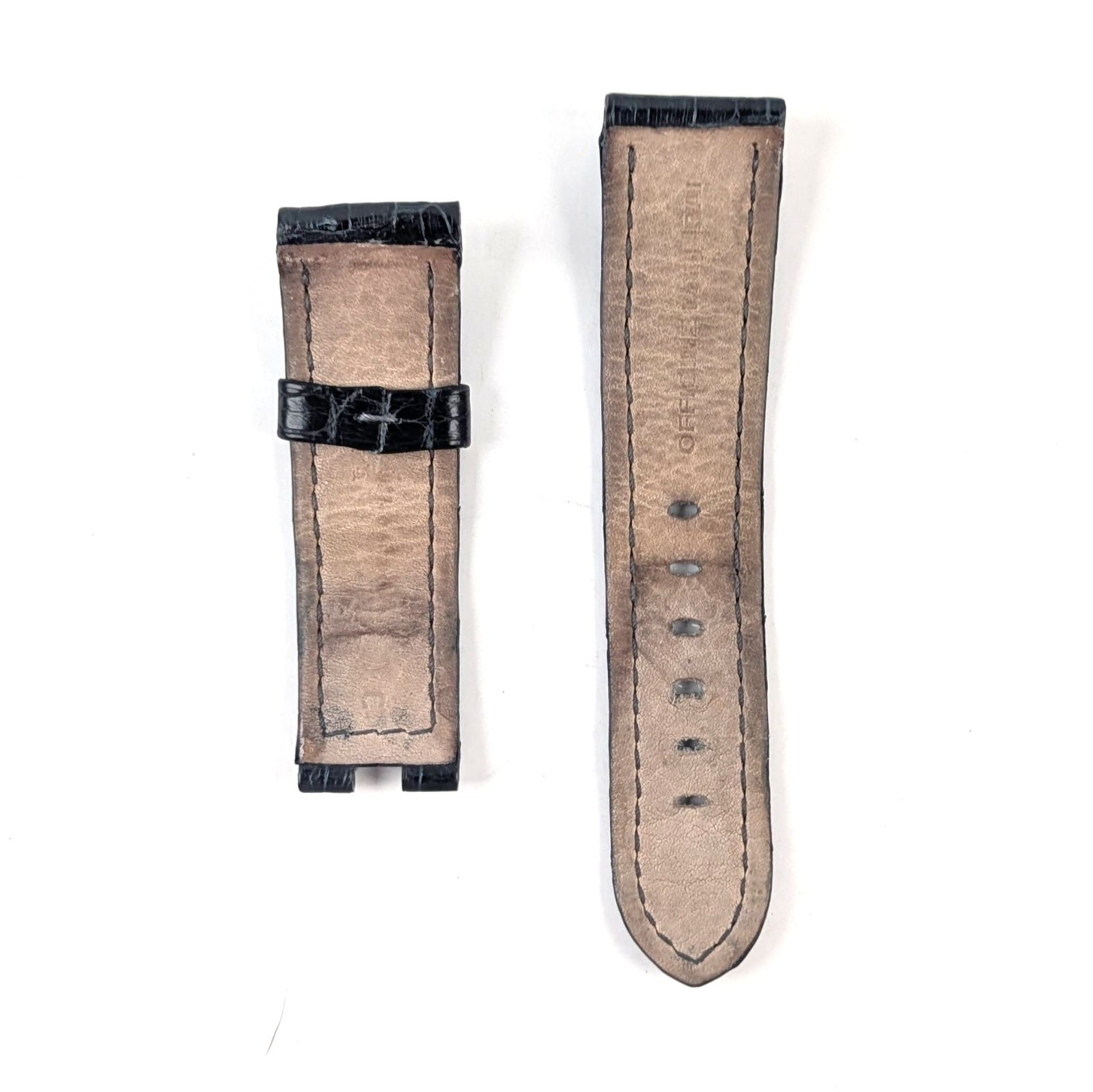 Genuine Panerai 22/20 Black Alligator Leather Strap