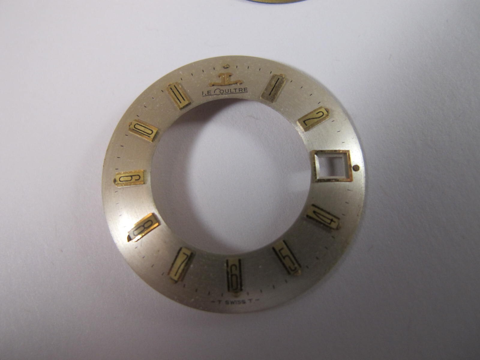 LECOULTRE MEMOVOX OLD STOCK CALIBER 911 WATCH DIAL + DATE WHEEL