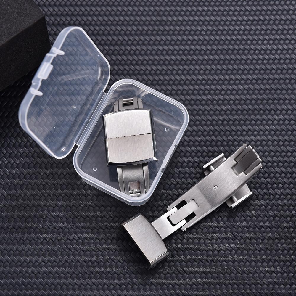 16mm 18mm New Double Click Fold Butterfly Buckle Fast Release CTS Steel Brush