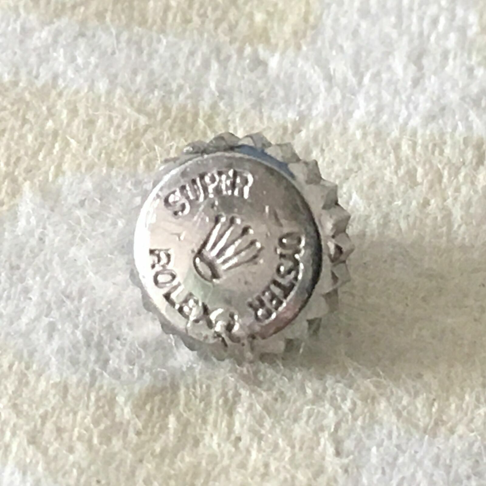 ROLEX SUPER OYSTER STAINLESS STEEL VINTAGE CROWN 100% GENUINE #W1139