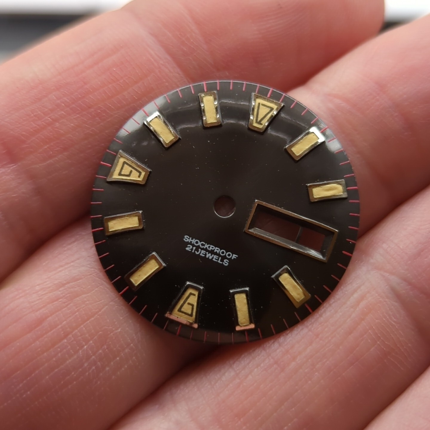 Diver Watch Dial Part – New Old Stock, 29.3mm 21 Jewels Shockproof (AC198)