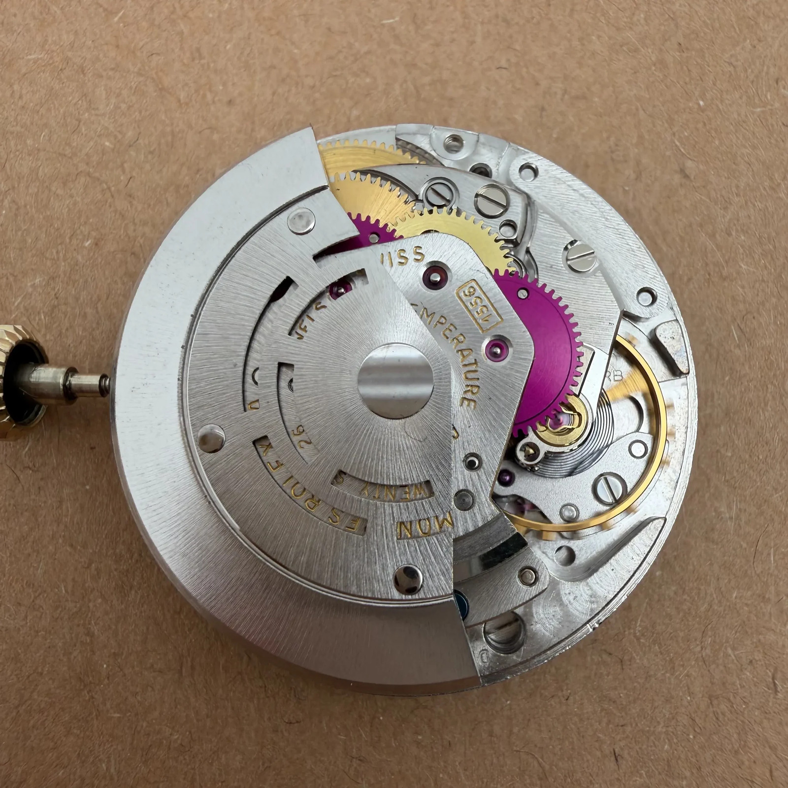 Rolex Day Date caliber 1556 Movement Authentic Custom Dial