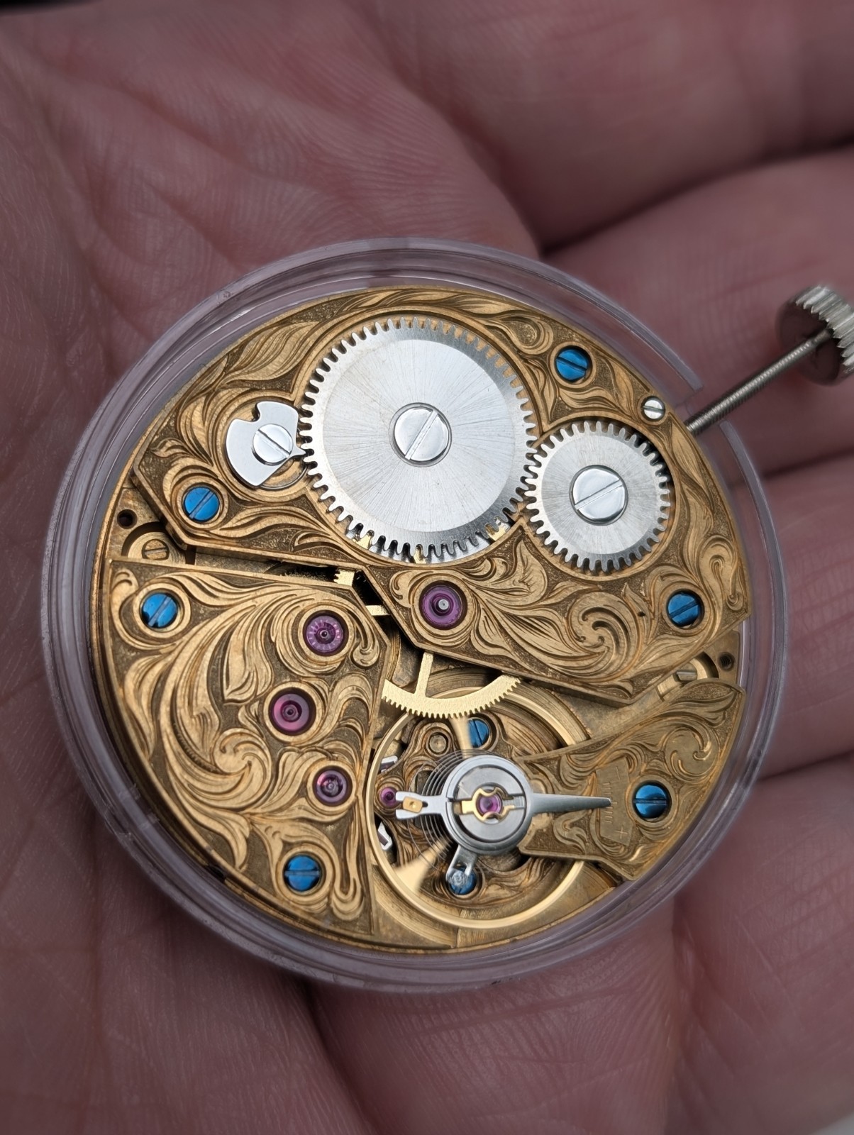 New ST3600 Mechanical Watch Movement – Hand-Engraved, Gold-Plated (6497)