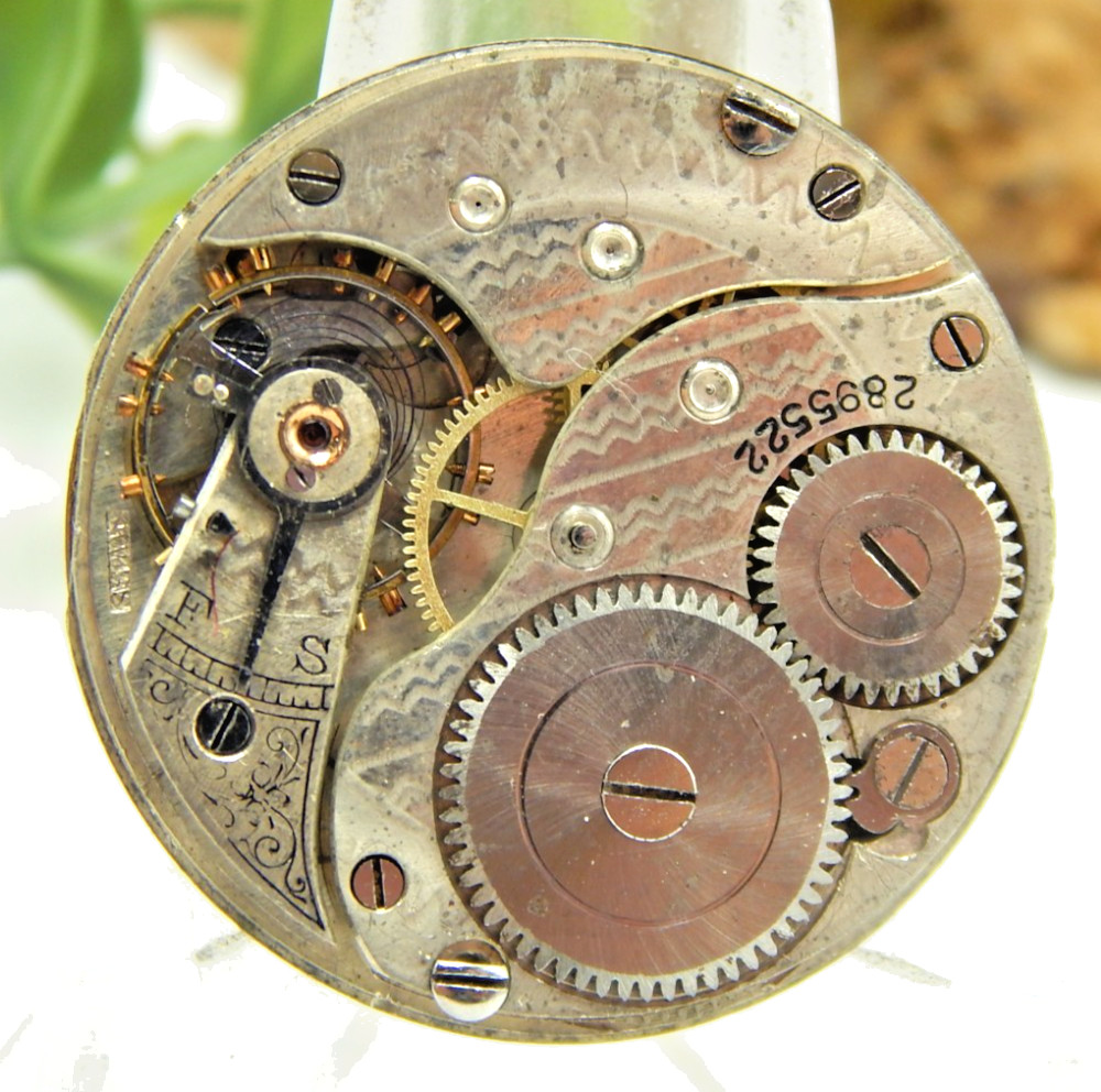 Antique Pocket watch movement E Lamarche St Hyacinthe 29mm Hunting Case