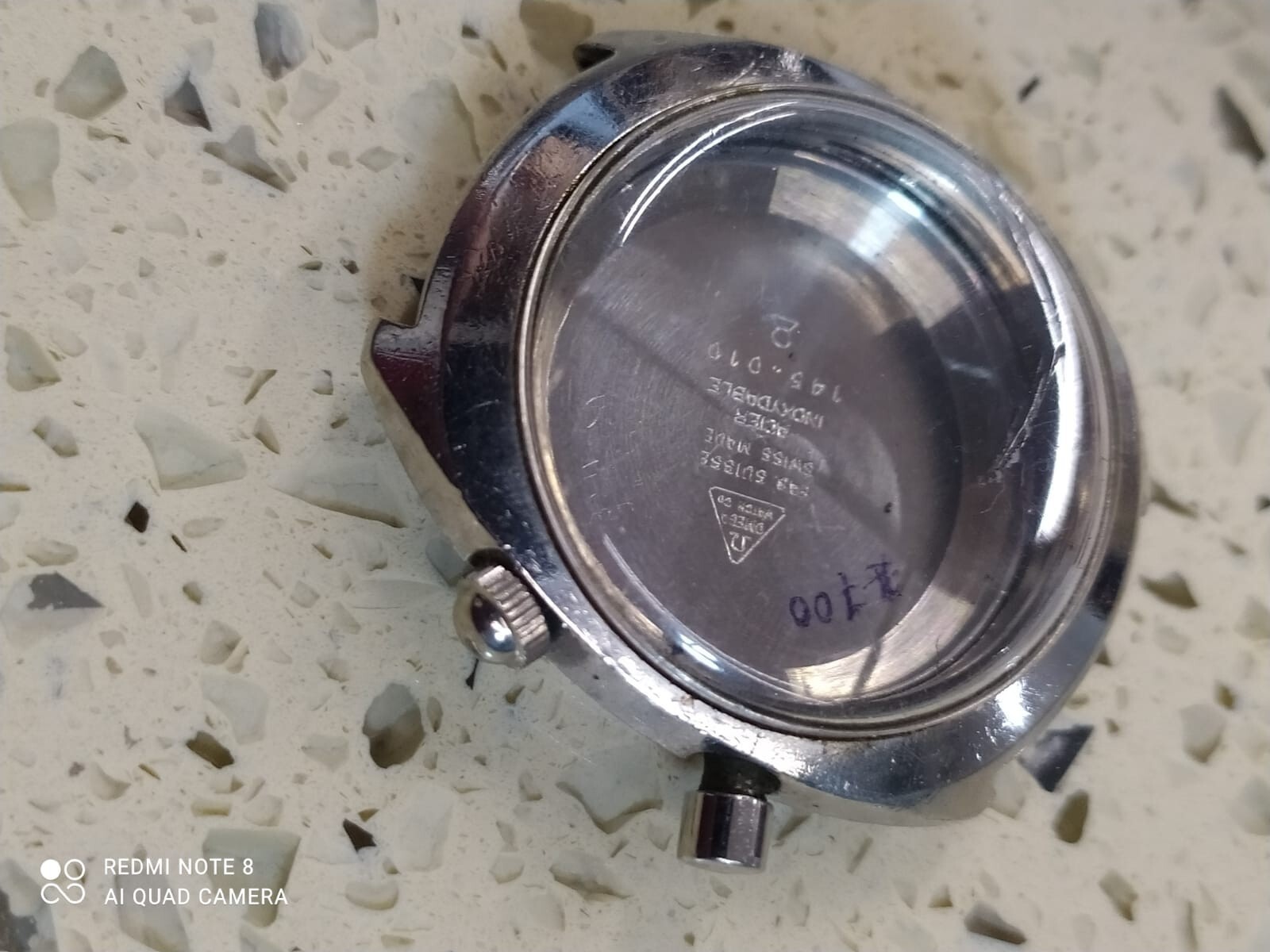 Omega 865 Chrono stop Case complete case omega Ref 145.010 for parts