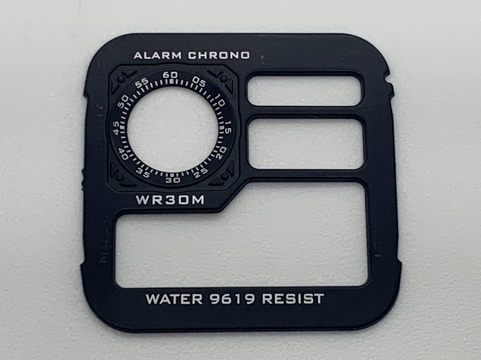 Casio Custom Black Faceplate Watch Dial Aftermarket Accessory for Projects -READ