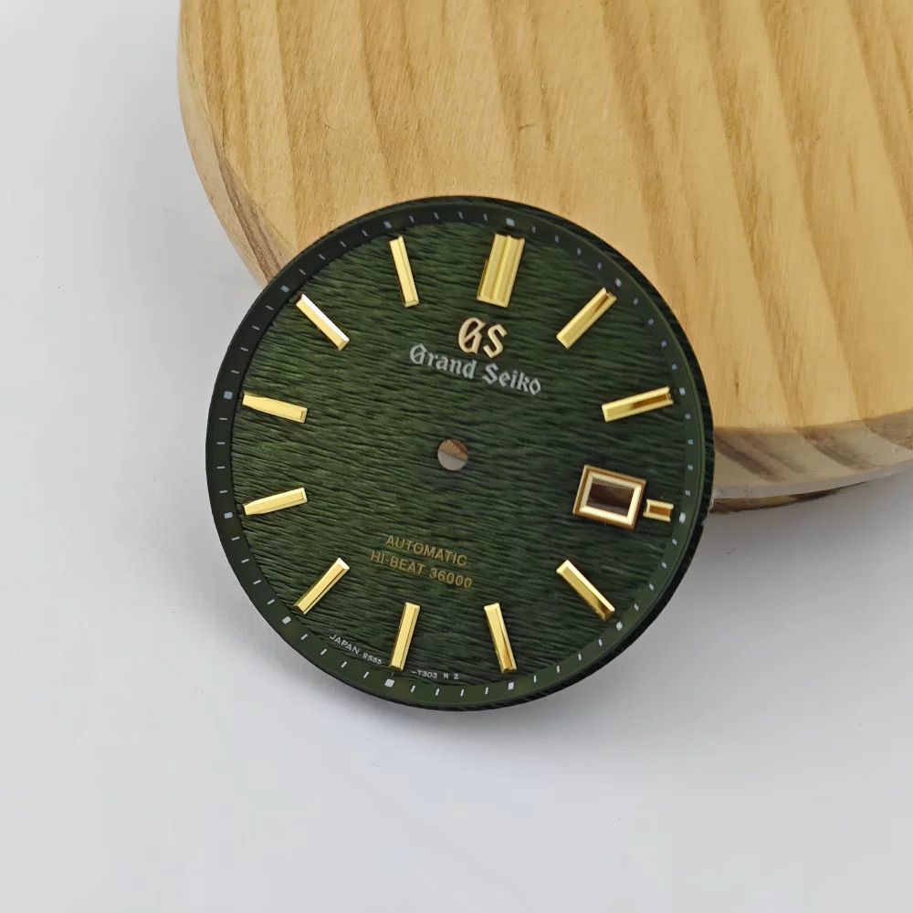 33.5mm GS Horizontal Stripe 3 O’clock Watch Dial No Lume for Nh35 Movement Parts