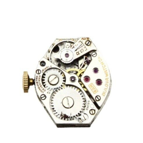 Bulova Model 6AM Vintage 17 J Watch Movement Size 6.75 x 8”’ =15.3 x 18 mm