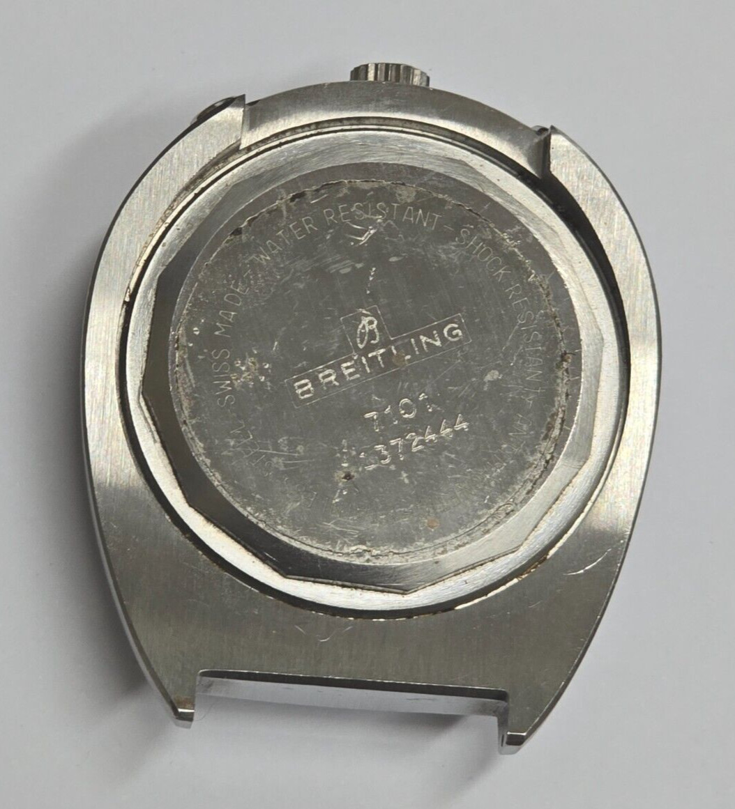 ORIGINAL BREITLING BULLHEAD COMPLETE CASE, GLASS, PUSHERS & CROWN, REF 7101