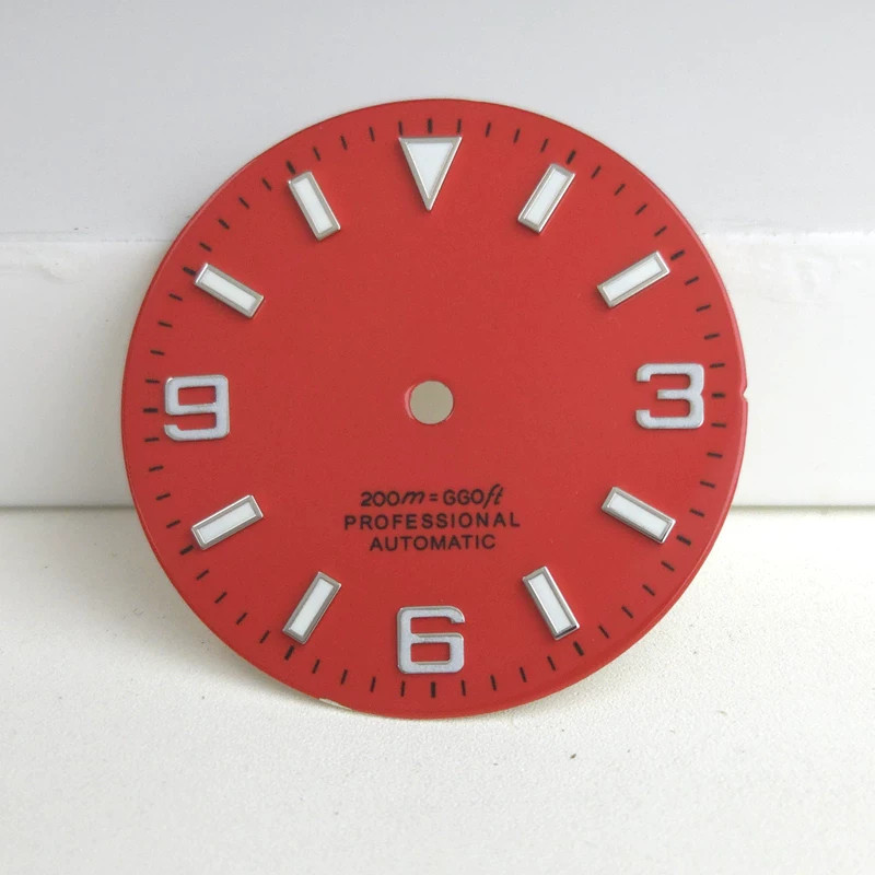 29mm No Logo Watch Dial Ice Blue Lume for NH35/2836/8215 Movement Accessories