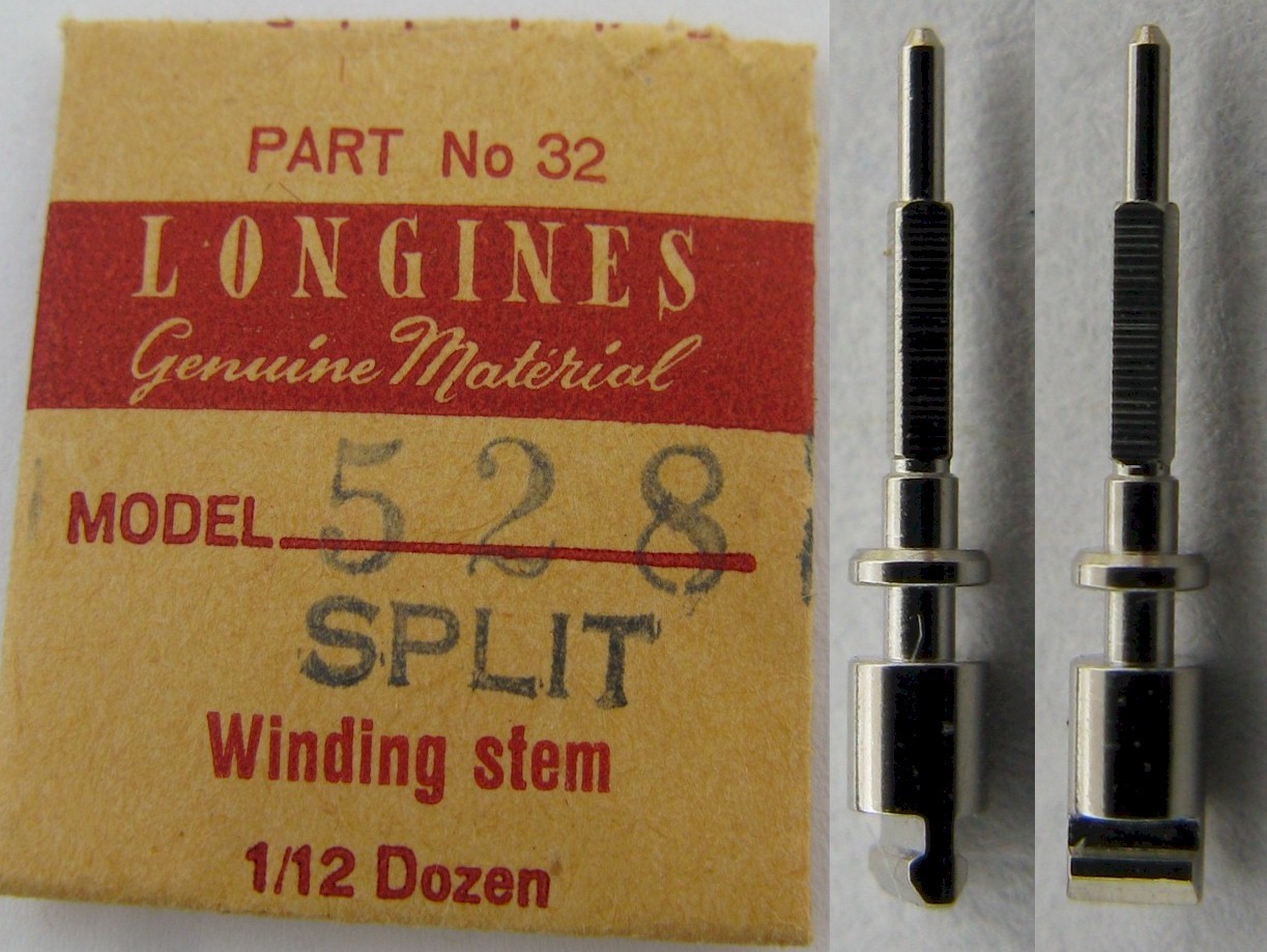 Longines 528 one male split winding Stem # 404 Watch Part