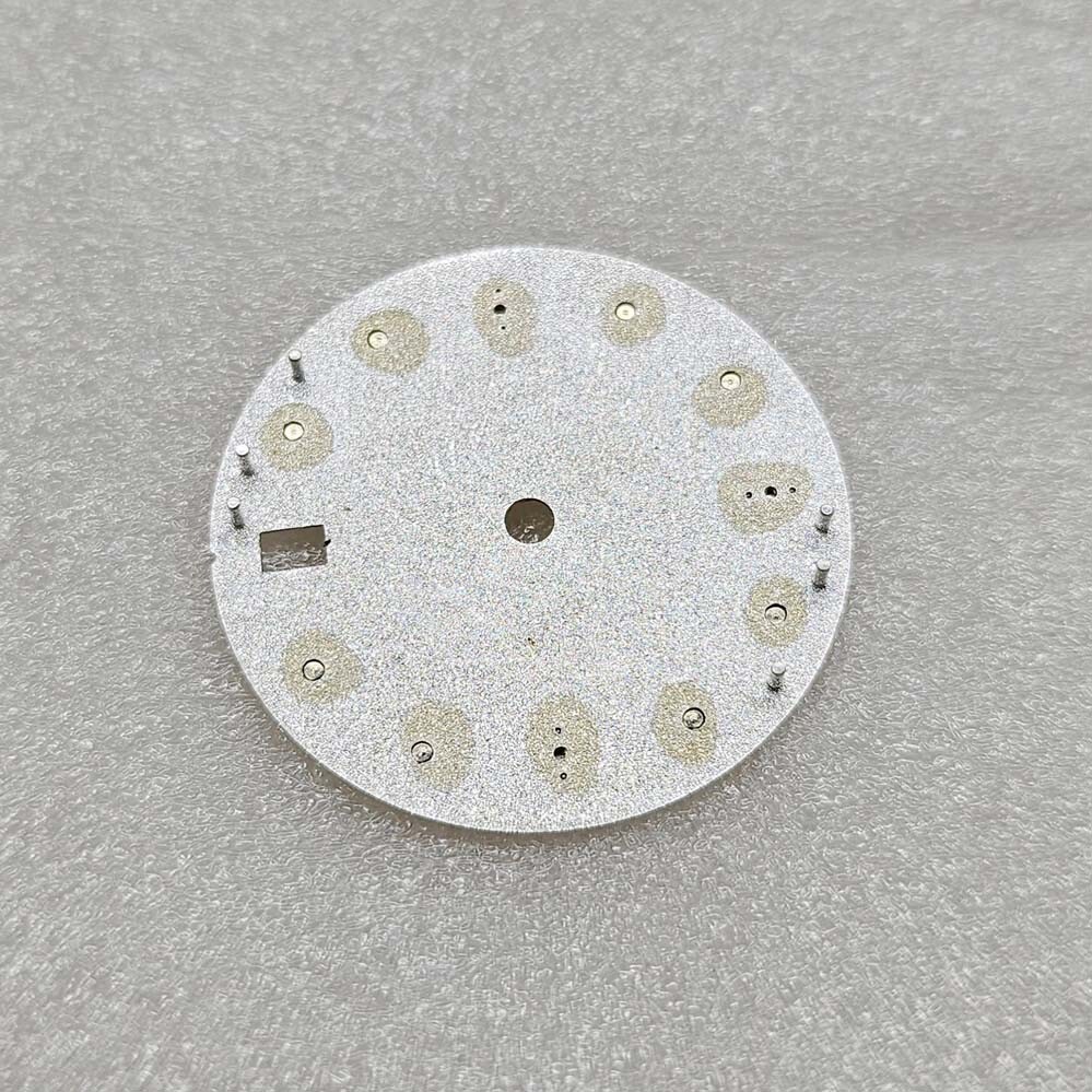 New 28.5MM Sea Waves Luminous Metallic Watch Dial Date for NH35/36