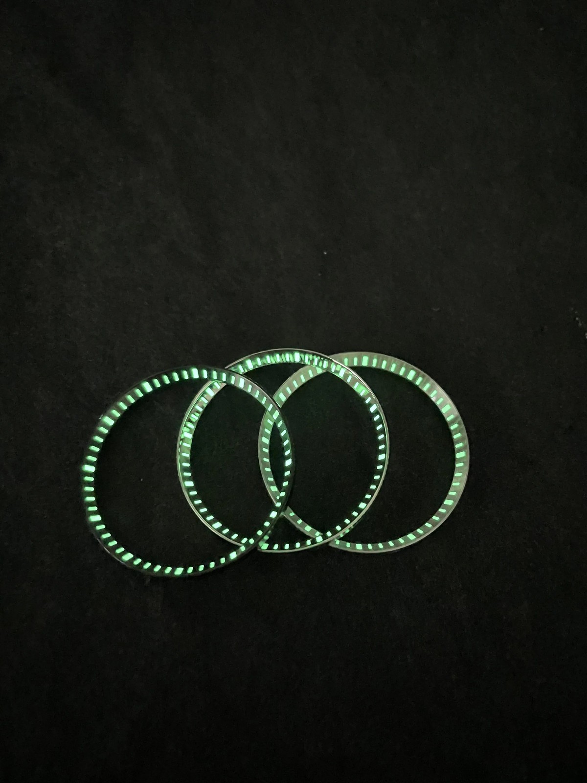 Green Luminous Watch Chapter Ring Stainless Steel For SKX007 SKX009