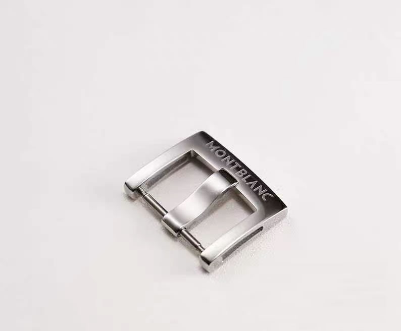 MONTBLANC LEATHER STRAP TIMEWALKER PIN BUCKLE 20MM STEEL BUCKLE