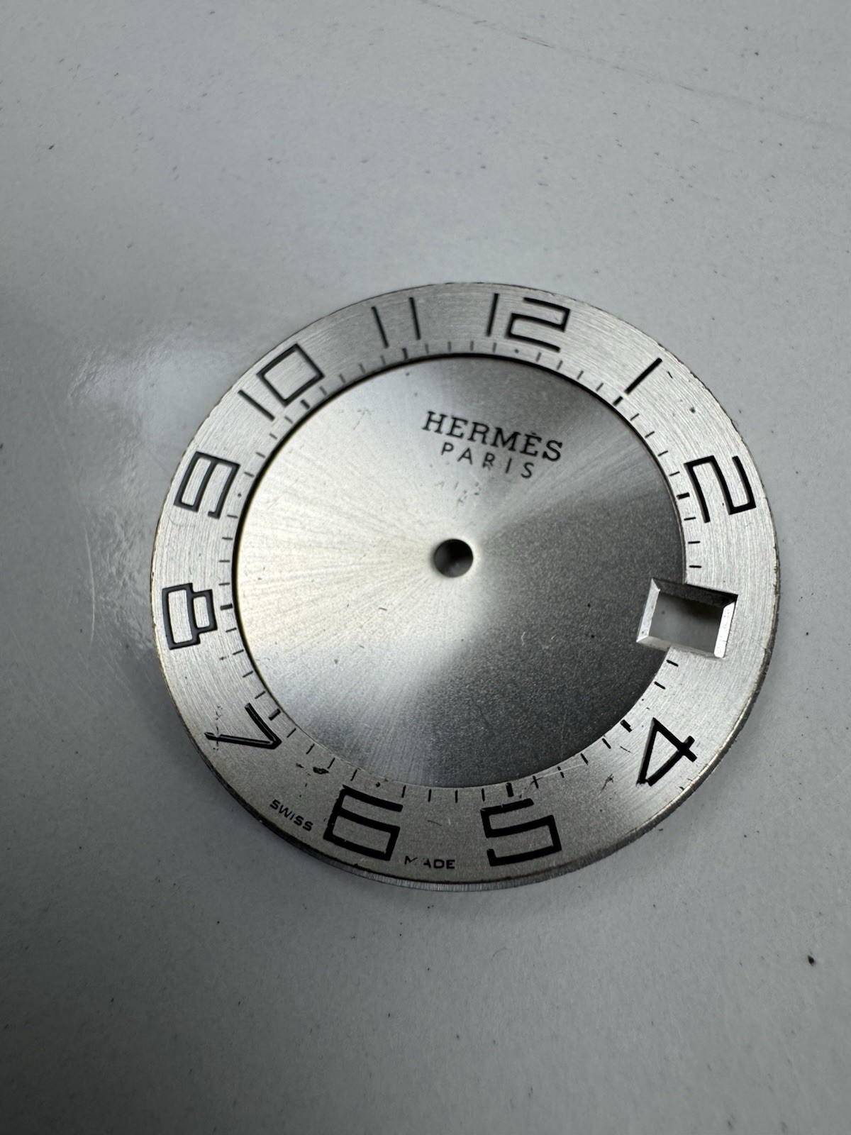 HERMES ESPACE Silver Watch Dial 27mm – Swiss Made