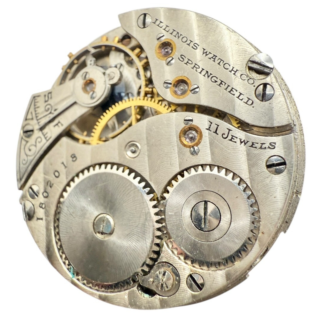 Running Antique 1905 0s 11j Illinois Grade 33 Pocket Watch Movement