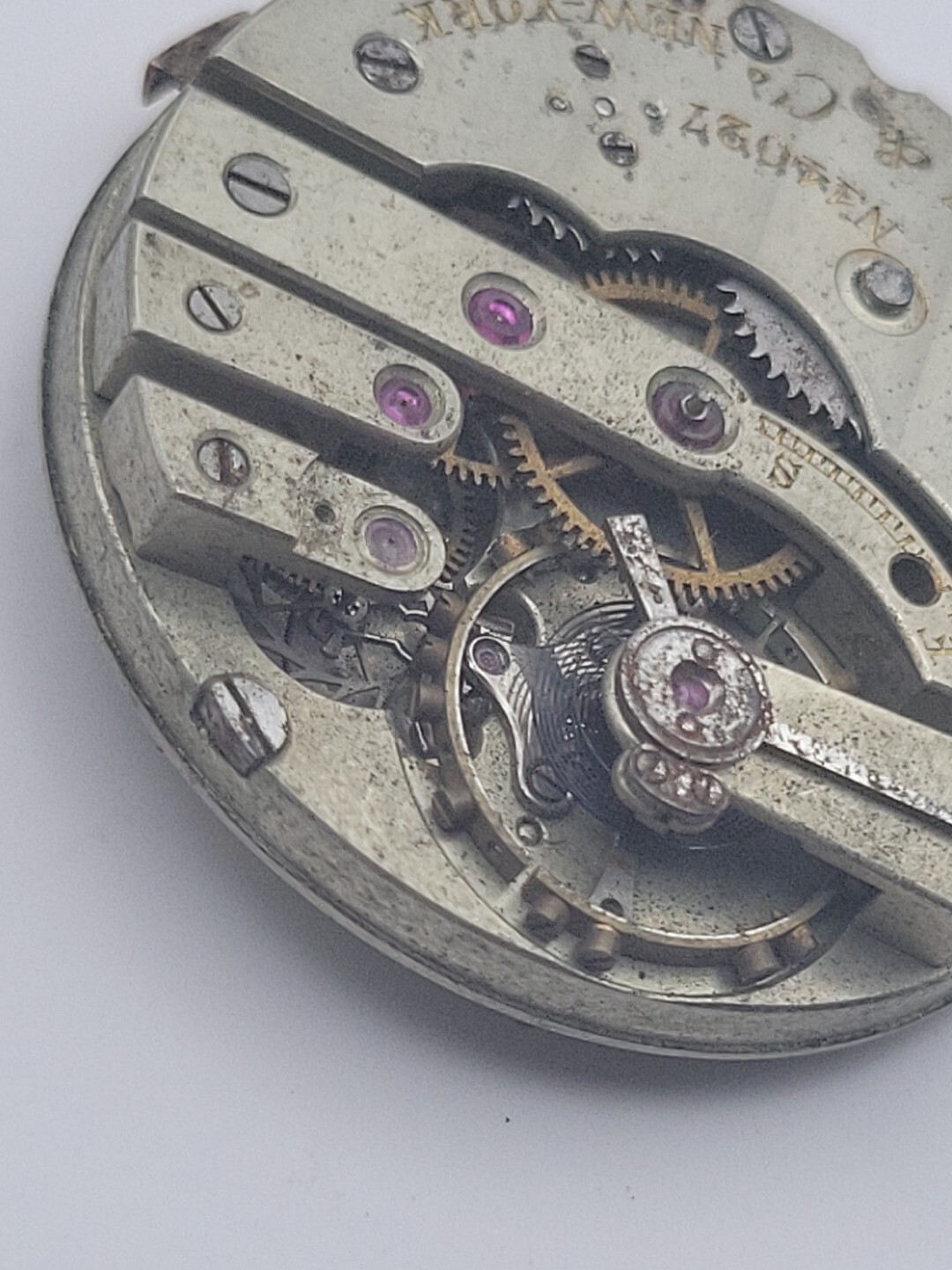 Antique Tiffany & Co New York High Grade Watch Movement For Repairs 29.5mm