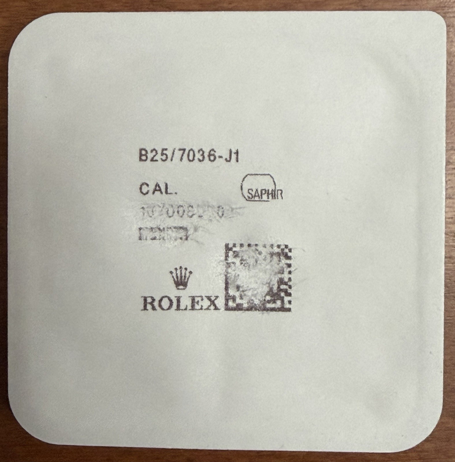 100% Genuine Rolex 25-7036 Sapphire crystal 126334 116300 216570 NEW