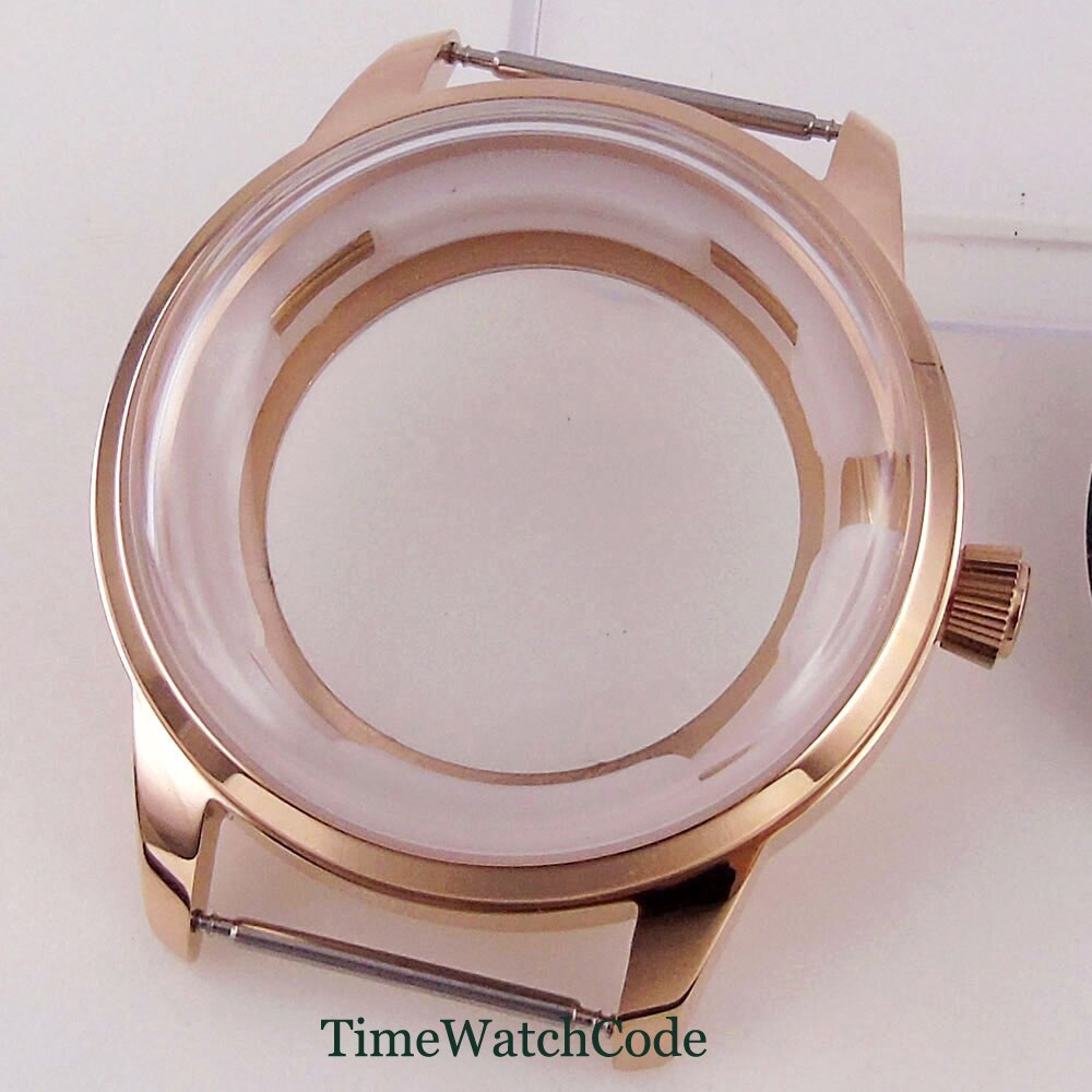 40mm Sapphire Crystal Watch Case Fits NH35 NH36 NH38 Movement Pull-push Crown