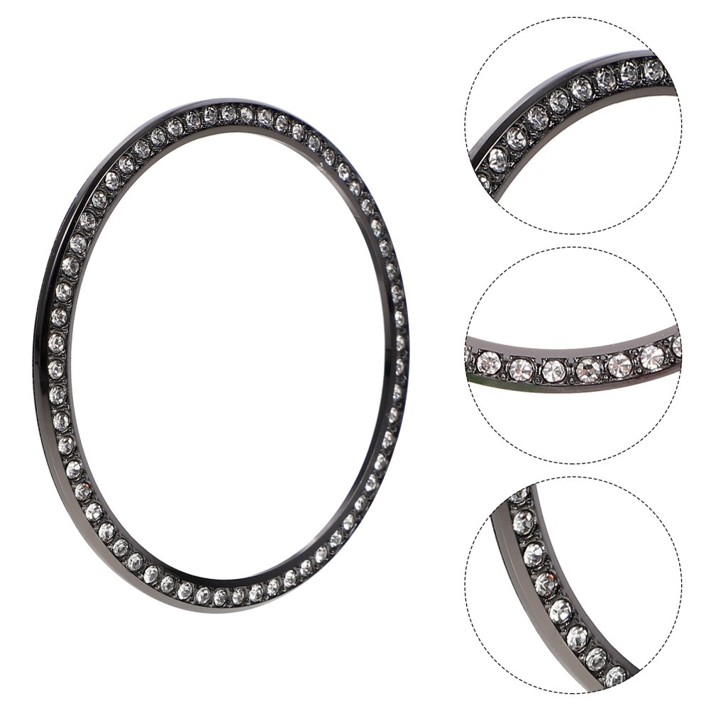 1Set Lightweight Black Watch Bezel Ring Alloy Durable Fashion Watch Accessory