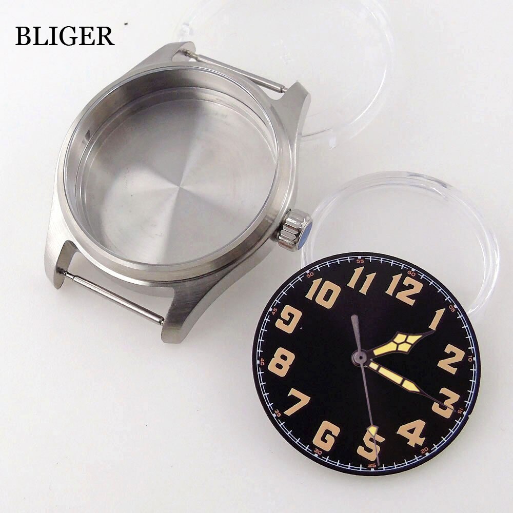 200M Waterproof Brushed Watch Case fit NH35A NH36A PT5000 ETA2824 Luminous hand