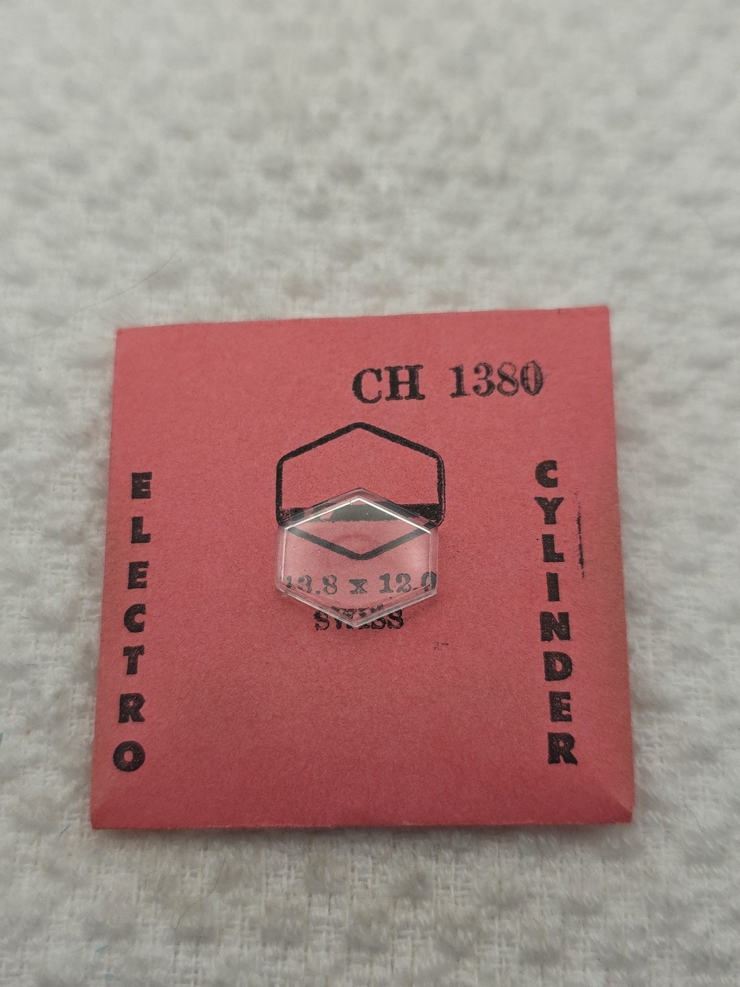 Electro Cylinder Watch Crystal CH1380 Swiss 13.8X12.0