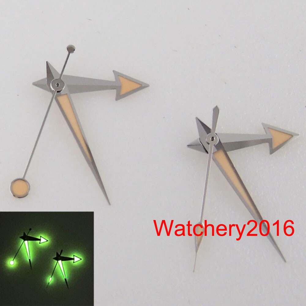 Orange Watch Hand Needles Green Luminous fit NH35A NH36A 7S26 4R35 4R36 ETA 2824