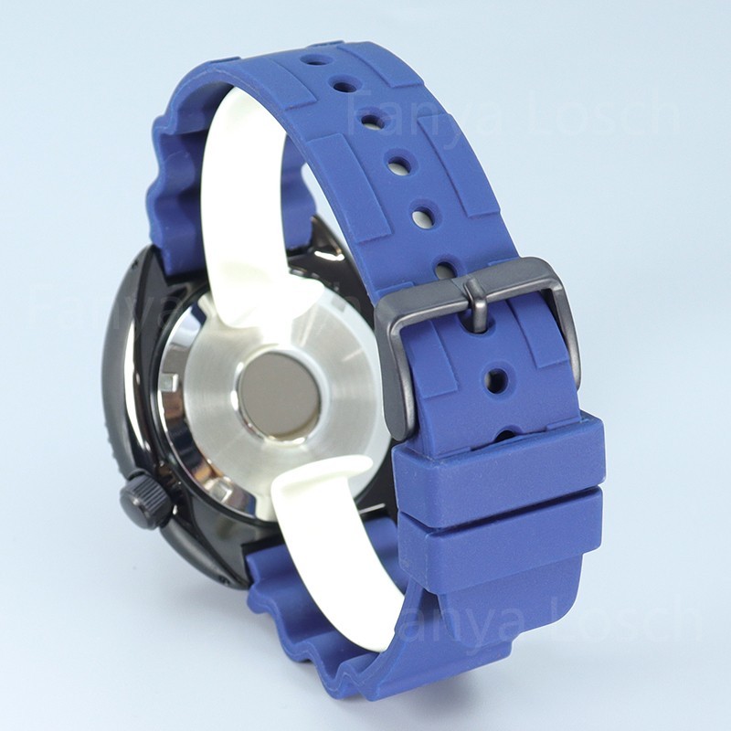 45mm Modify Seiko Skx009 Mod Watch Case+Blue Strap 10ATM For Seiko NH34 35 36 38