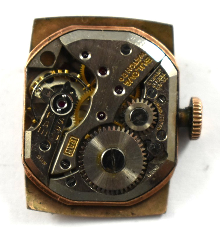 Vintage Bulova Hand Wind Mechanic 17J 8AH Wrist Watch Movement lot.x