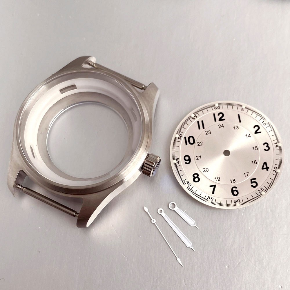 39mm Solid Steel Sapphire Glass Watch Case Fit Japan NH35 NH36 Miyota 8215 2824