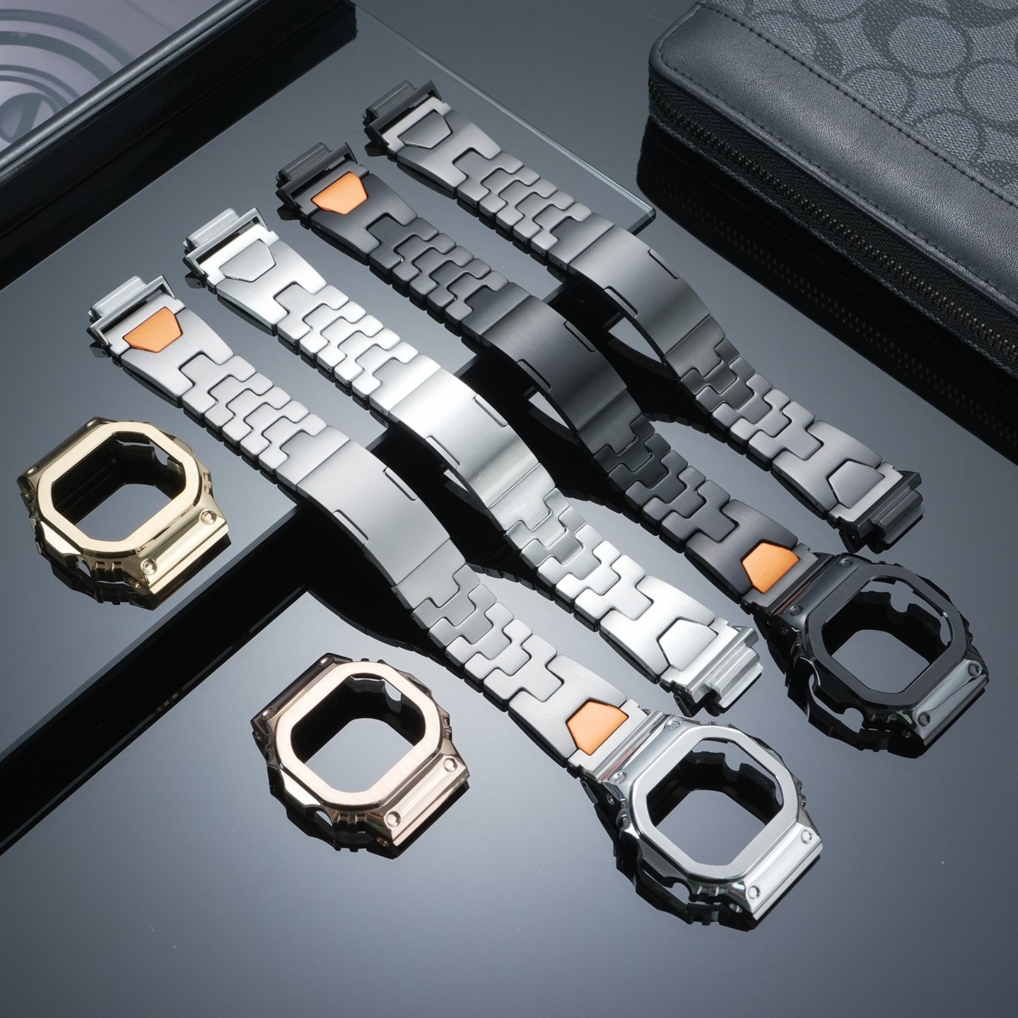 For Casio DW5600 GW-B5600 GW-M5610 GM5600 Metal Watch Case GW-B5600 Steel Strap