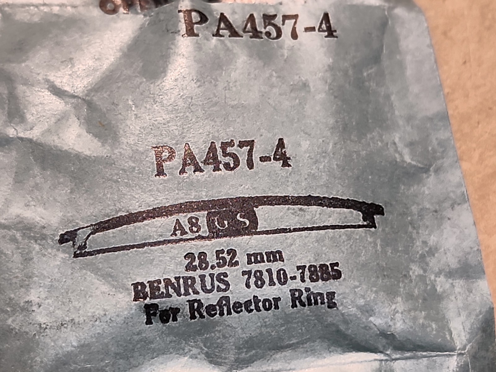 Vintage NOS GS PA457-4 28.52mm Wristwatch Crystal For Benrus 7810-7885