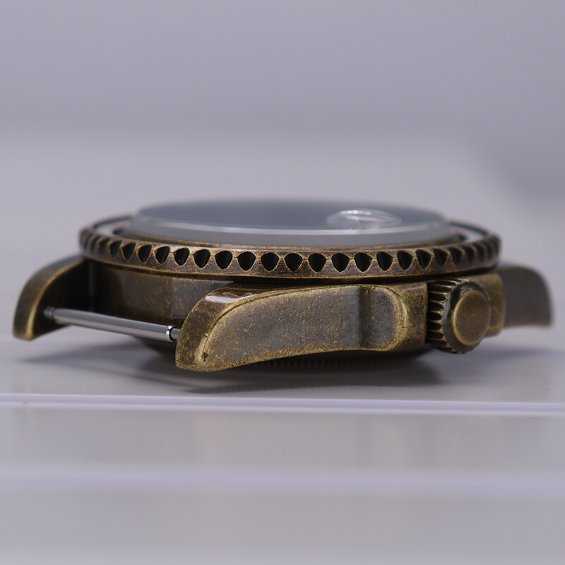 A-level 40mm Retro Bronze Watch Cases Stainless Steel For Seiko nh35 36 Movement